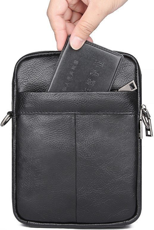 Классическая мужская сумка планшет небольшого размера VINTAGE STYLE (14969)