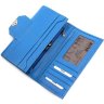 Женский кошелек голубого цвета из натуральной кожи Bond Non (10620) - 3