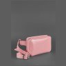 Оригинальная кожаная сумка-бананка розового цвета BlankNote Dropbag Mini (12697) - 3