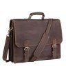 Классический мужской портфель коричневого цвета из винтажной кожи Tiding Bag (15919) фото №1 Классический мужской портфель коричневого цвета из винтажной кожи Tiding Bag (15919) modnotak фото - 1