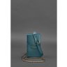 Вертикальная женская сумка маленького размера из кожи зеленого цвета BlankNote Mini (12808) - 5