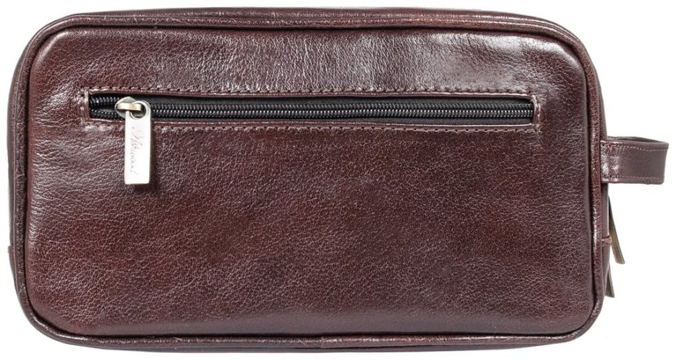 Мужской несессер из натуральной кожи на 2 вместительных отделения Ashwood 94043 коричневого цвета modnotak фото №4