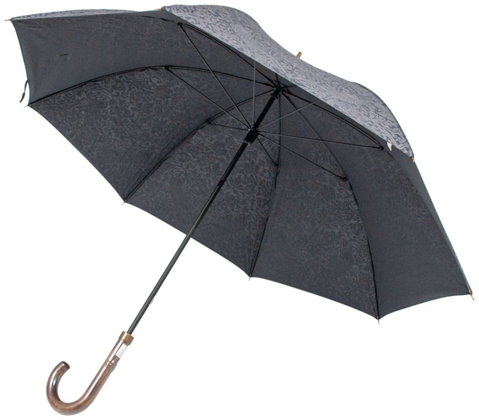 Женский зонт-трость Fulton L936-040706 Morris & Co Hampstead UV Strawberry Thief Graphite (Графит с принтом "Клубничный воришка", механика) 94343 modnotak фото №7