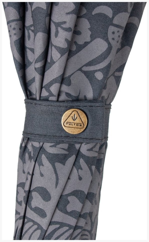 Женский зонт-трость Fulton L936-040706 Morris & Co Hampstead UV Strawberry Thief Graphite (Графит с принтом "Клубничный воришка", механика) 94343 modnotak фото №12