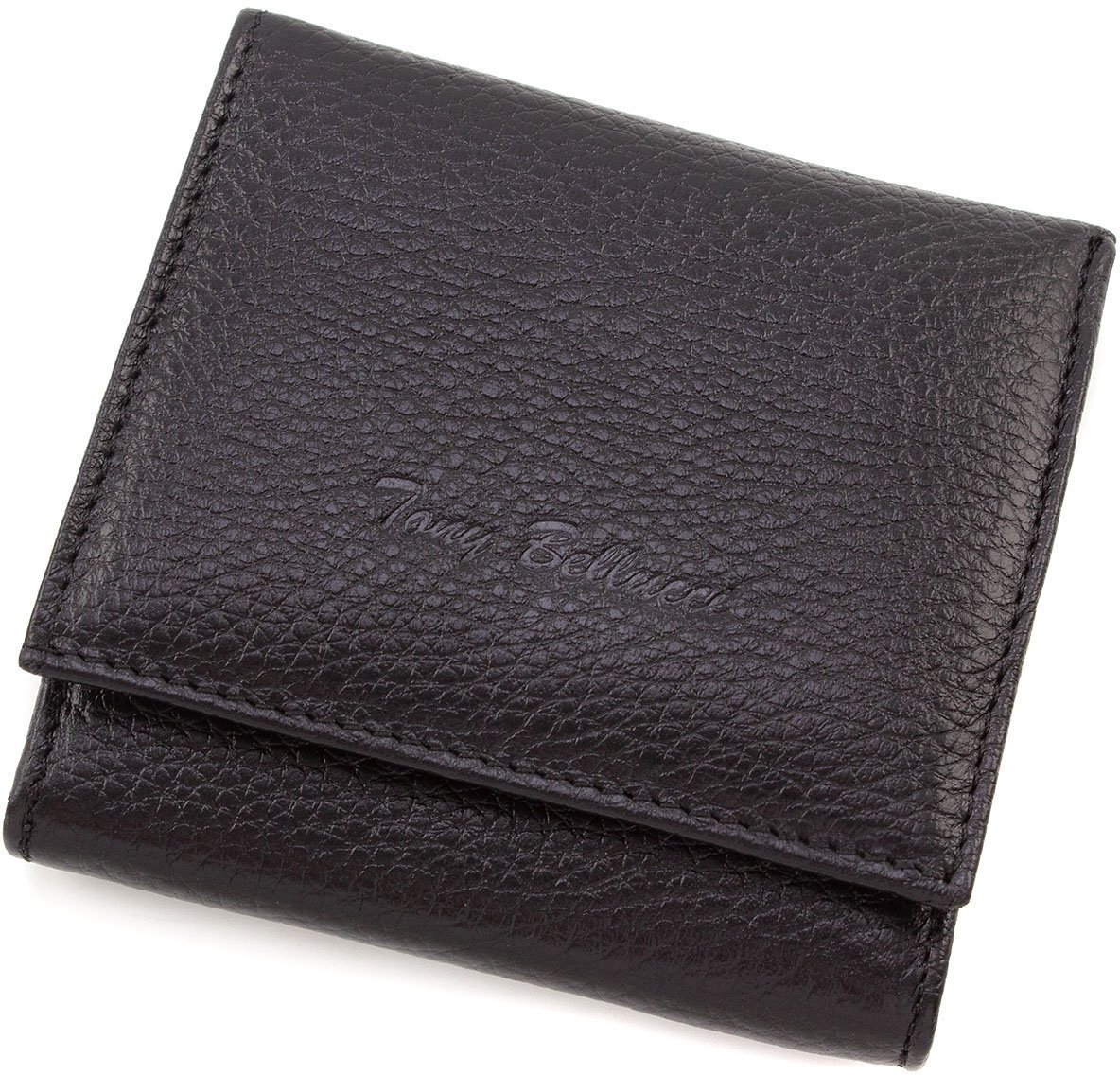 Фирменный кошелек черно-красного цвета из натуральной кожи Tony Bellucci (10780)