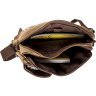 Мужская фирменная сумка-трансформер из текстиля песочного цвета Vintage (20146) - 5
