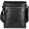 Черная кожаная сумка с выраженной фактурой через плечо DESISAN (19208) - 2