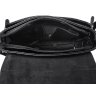 Чорна шкіряна сумка з вираженою фактурою через плече DESISAN (19208) - 4