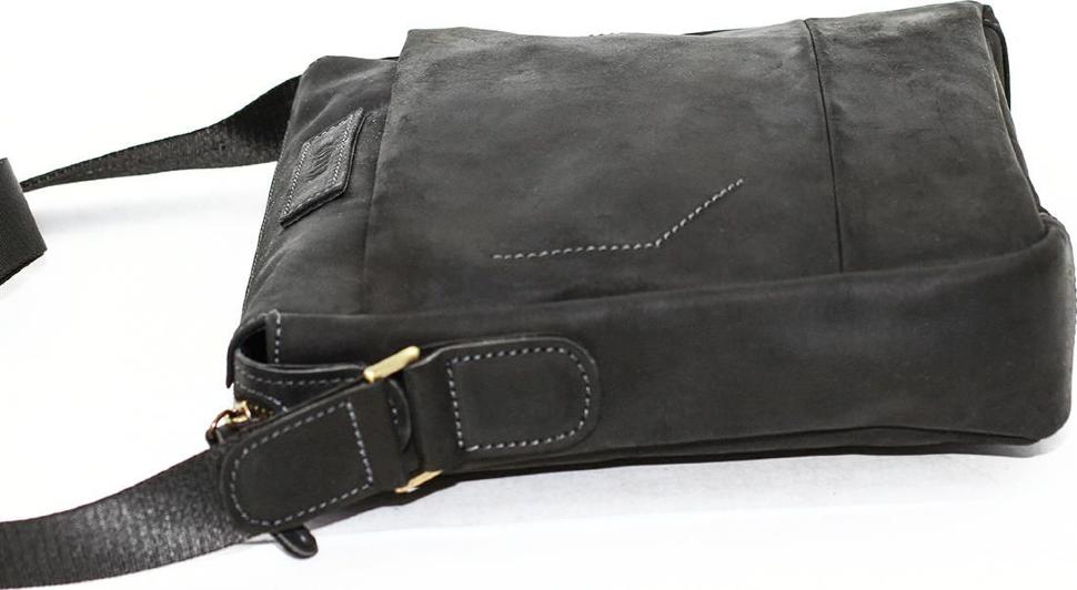 Повседневная мужская наплечная сумка из винтажной кожи VATTO (11685)