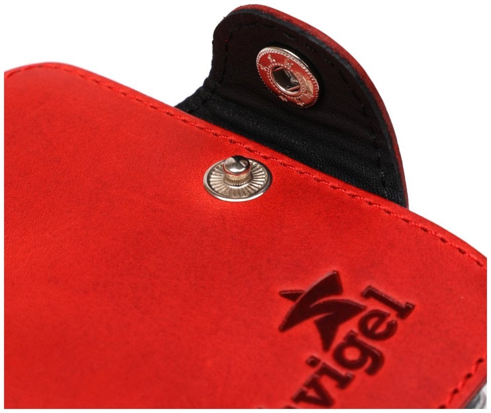 Червона маленька візитниця з матової шкіри на кнопці Shvigel (2413910) фото №20 Червона маленька візитниця з матової шкіри на кнопці Shvigel (2413910) modnotak фото №20