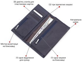 Деловой кожаный купюрник без фиксации ST Leather (18824)
