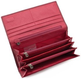 Женский кошелек бордового цвета на магните Marco Coverna (16265)