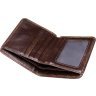 Чоловічий портмоне невеликого розміру з коричневої шкіри Vintage (2420245) - 3