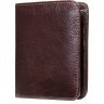 Мужское портмоне небольшого размера из коричневой кожи Vintage (2420245) - 8