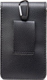 Маленькая мужская сумка на пояс из черной эко-кожи Vintage (2420363)