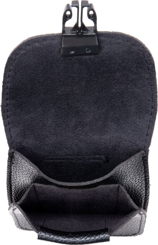 Маленькая мужская сумка на пояс из черной эко-кожи Vintage (2420363)