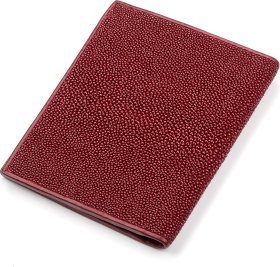 Бордовое портмоне из натуральной кожи морского ската STINGRAY LEATHER (024-18069)
