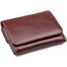 Невеликий коричневий гаманець із натуральної шкіри на кнопці Vintage 2414648 - 1