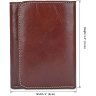 Невеликий коричневий гаманець із натуральної шкіри на кнопці Vintage 2414648 - 3