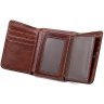Невеликий коричневий гаманець із натуральної шкіри на кнопці Vintage 2414648 - 6