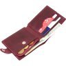 Кожаное мужское портмоне марсалового цвета с хлястиком на кнопке Shvigel (2416436) - 5