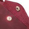 Кожаное мужское портмоне марсалового цвета с хлястиком на кнопке Shvigel (2416436) - 6