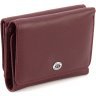 Бордовий жіночий гаманець маленького розміру з натуральної шкіри ST Leather 1767243