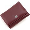 Бордовий жіночий гаманець маленького розміру з натуральної шкіри ST Leather 1767243 - 3