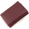 Бордовий жіночий гаманець маленького розміру з натуральної шкіри ST Leather 1767243 - 4
