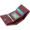 Бордовий жіночий гаманець маленького розміру з натуральної шкіри ST Leather 1767243 - 7