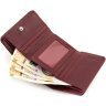 Бордовый женский кошелек маленького размера из натуральной кожи ST Leather 1767243 - 8