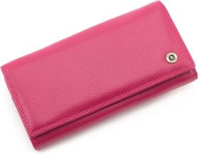 Рожевий жіночий гаманець на магнітах BOSTON (16229)