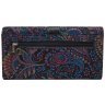 Большой женский кошелек из кожи на кнопке Desisan 107343 синего цвета с узорами modnotak фото - 2
