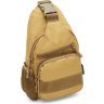 Чоловіча тактична сумка-слінг із текстилю кольору хакі Monsen (22160) - 1