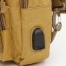 Чоловіча тактична сумка-слінг із текстилю кольору хакі Monsen (22160) - 5
