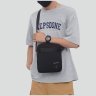 Текстильна чоловіча сумка-барсетка чорного кольору з ручкою Confident 77443 - 2