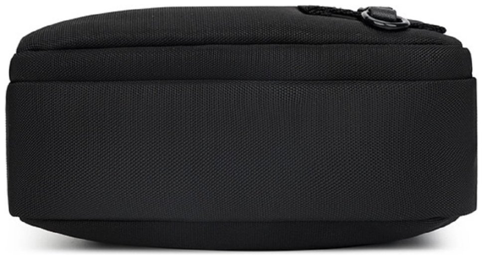 Текстильная мужская сумка-барсетка черного цвета с ручкой Confident 77443