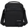 Текстильная мужская сумка-барсетка черного цвета с ручкой Confident 77443 - 8