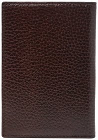 Обложка для паспорта старого образца из натуральной фактурной кожи Desisan 107543 коричневого цвета