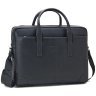Качественная кожаная сумка черного цвета для ноутбука до 15 дюймов Tom Stone 77743 - 1