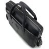 Качественная кожаная сумка черного цвета для ноутбука до 15 дюймов Tom Stone 77743 - 5