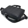 Качественная кожаная сумка черного цвета для ноутбука до 15 дюймов Tom Stone 77743 - 6
