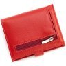Шкіряний жіночий картхолдер із монетницею ST Leather 97743 червоного кольору modnotak фото - 4
