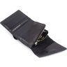 Маленький гаманець із натуральної італійської шкіри чорного кольору на магніті Grande Pelle 67843 - 7