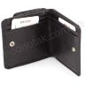 Маленький чорний гаманець з фактурної шкіри KARYA (1106-45) - 4