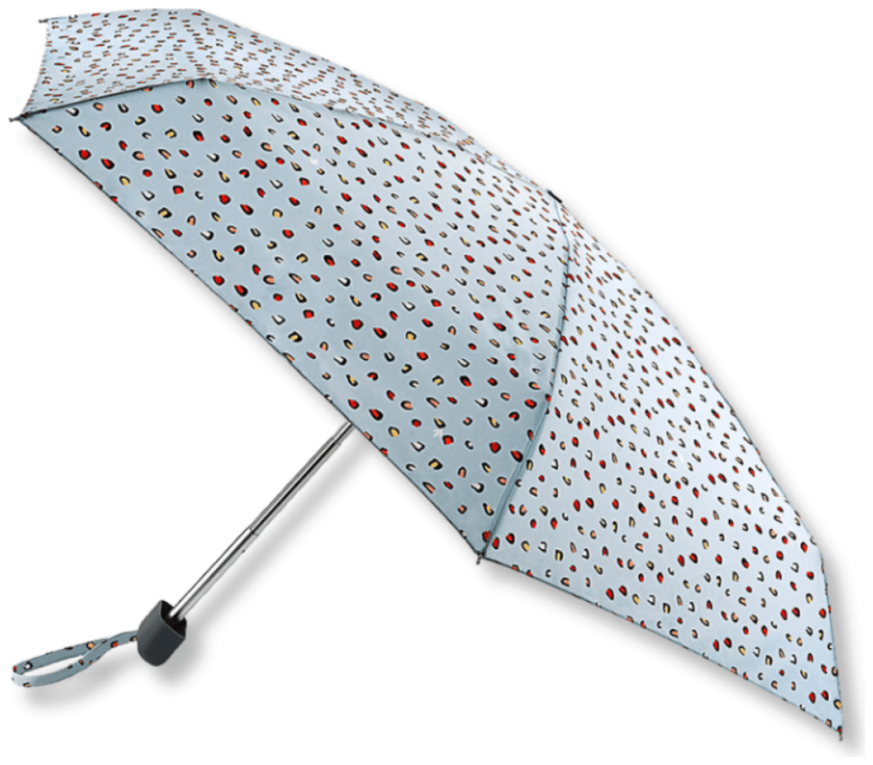 Женский мини зонт Fulton L501 Tiny-2 Ditsy Leopard (механический, складной, с леопардовым принтом) 107943 modnotak фото №1