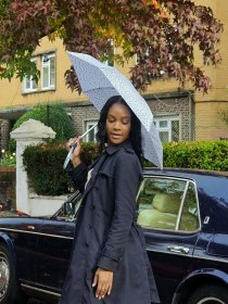 Женский мини зонт Fulton L501 Tiny-2 Ditsy Leopard (механический, складной, с леопардовым принтом) 107943