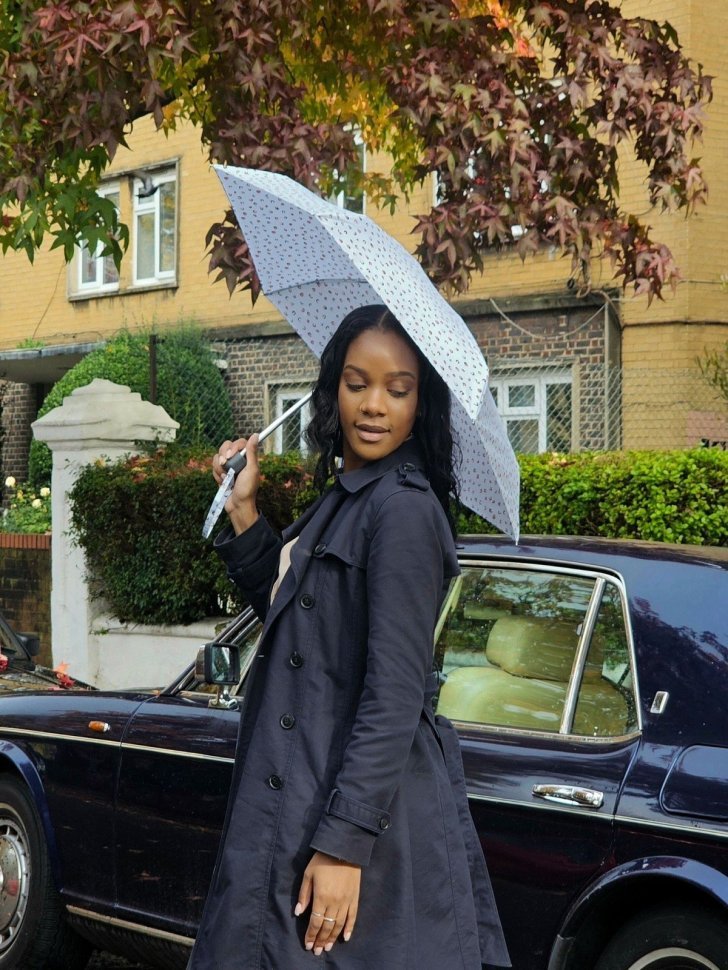 Женский мини зонт Fulton L501 Tiny-2 Ditsy Leopard (механический, складной, с леопардовым принтом) 107943 modnotak фото №2