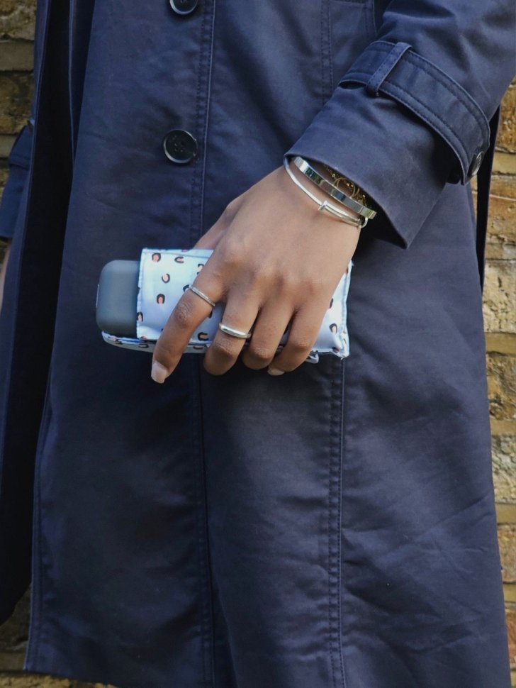 Женский мини зонт Fulton L501 Tiny-2 Ditsy Leopard (механический, складной, с леопардовым принтом) 107943 modnotak фото №4