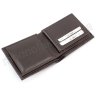 Коричневий шкіряний гаманець з тисненням під рептилію KARYA (0910-57) - 4